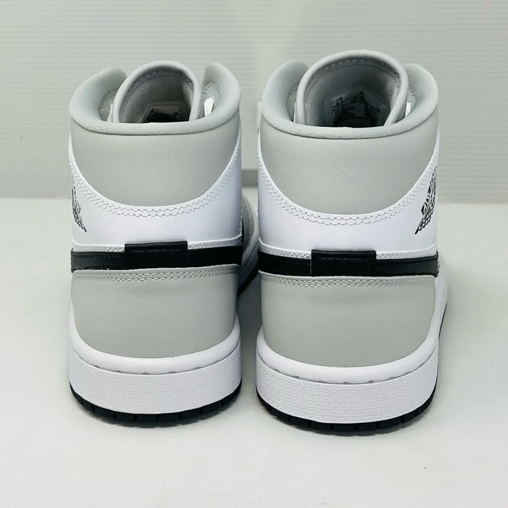 NIKE AIR JORDAN 1 MID**Grey/White Basketball Sneakers**US 7**NIB - Picture 6 of 11